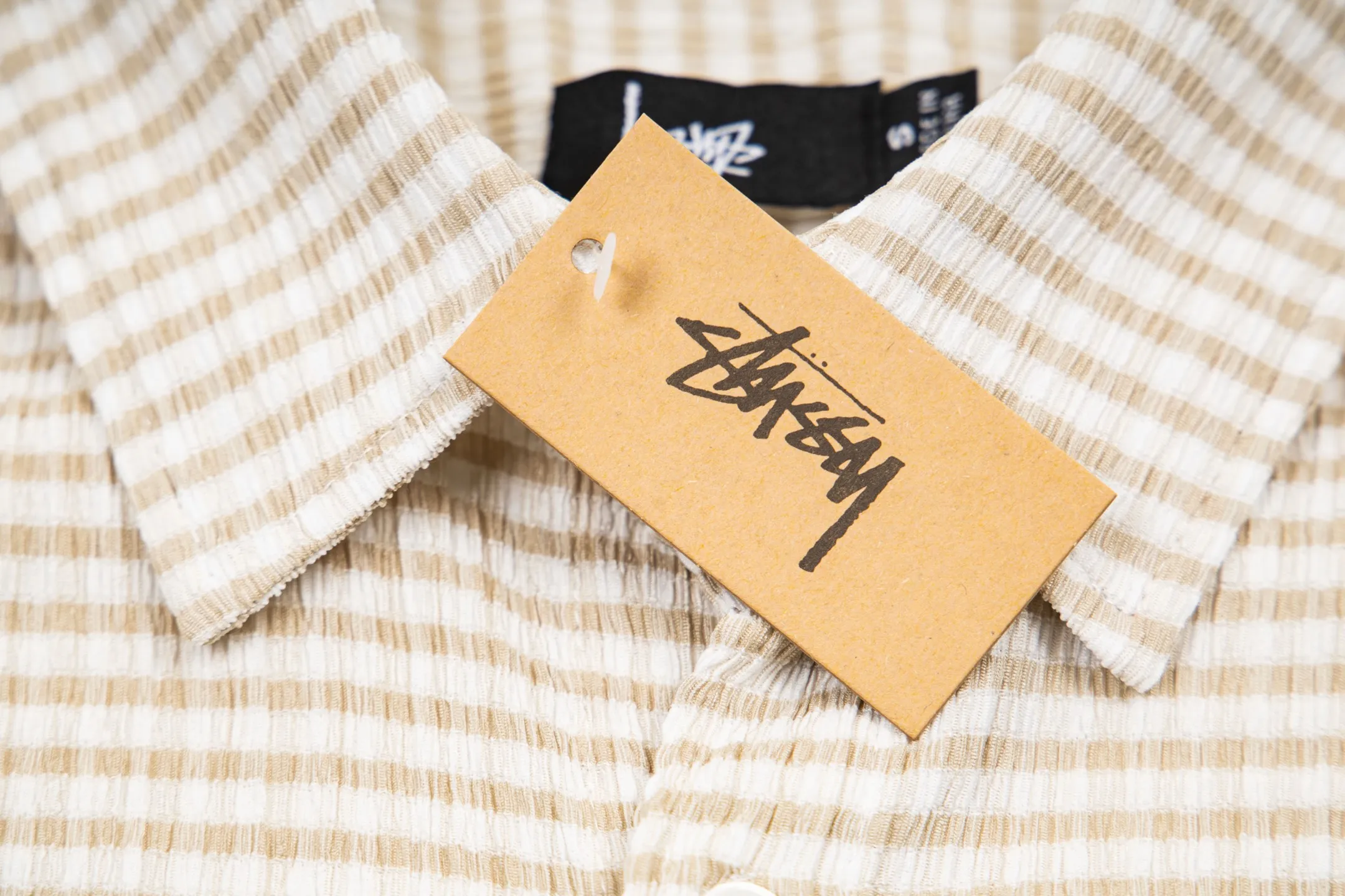 XY 6915# P80（ Quality ） Stussy CRINKLED CHECK SS SHIRT logo Same Style ：Black Royal Blue Size：S M L XL ： ：
